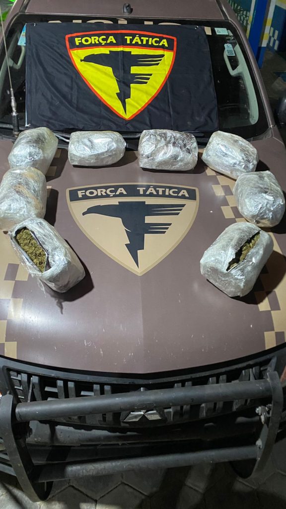 FORÇA TÁTICA APREENDE CERCA DE R$ 300 MIL EM DROGAS