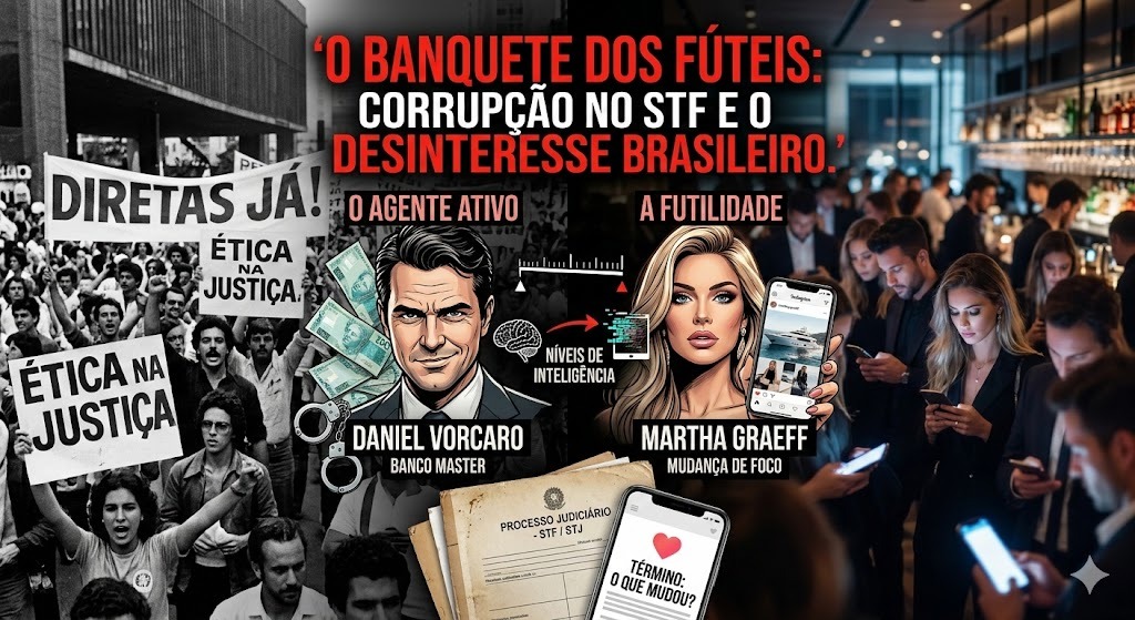 O Banquete dos Fúteis: Enquanto o Estado Ruí, o Brasil dá “Scroll” no Amor do Banqueiro o banquete dos fúteis